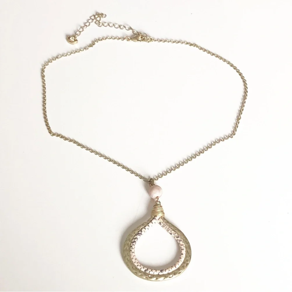 PREMIER DESIGNS River Valley Statement Necklace Gold Tone - Picture 14 of 15